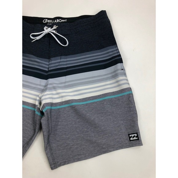 Billabong Board Shorts Recycler Spinner Lo Tide Stripe Swim Trunks Men's Size 28 - Picture 2 of 7